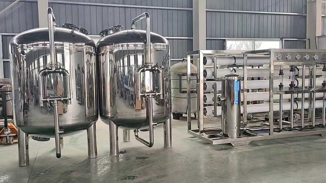临泉全不锈钢10T双级反渗透设备饮料厂定制